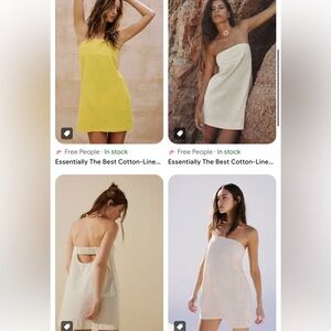 free people YELLOW butter essentially the best cotton linen mini